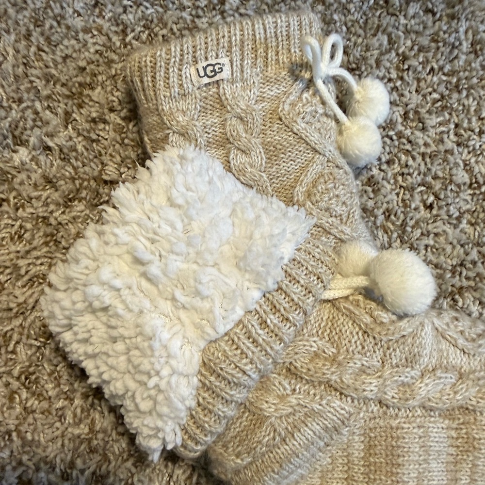 UGG Pom Pom Fleece Slipper Socks